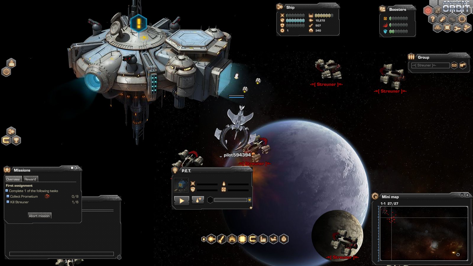 A Goliath fighting Streuners next to the NYX station